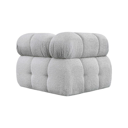 Ames Grey Boucle Fabric Corner