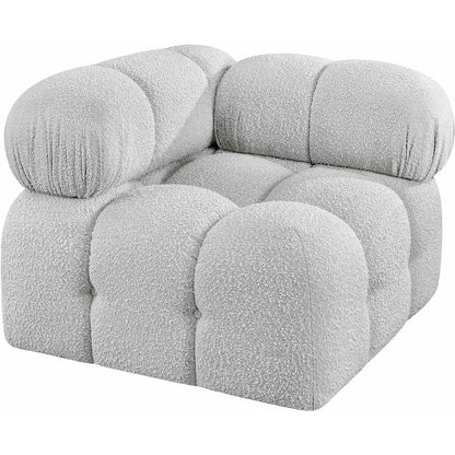 Ames Grey Boucle Fabric Corner