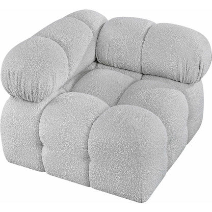 Ames Grey Boucle Fabric Corner