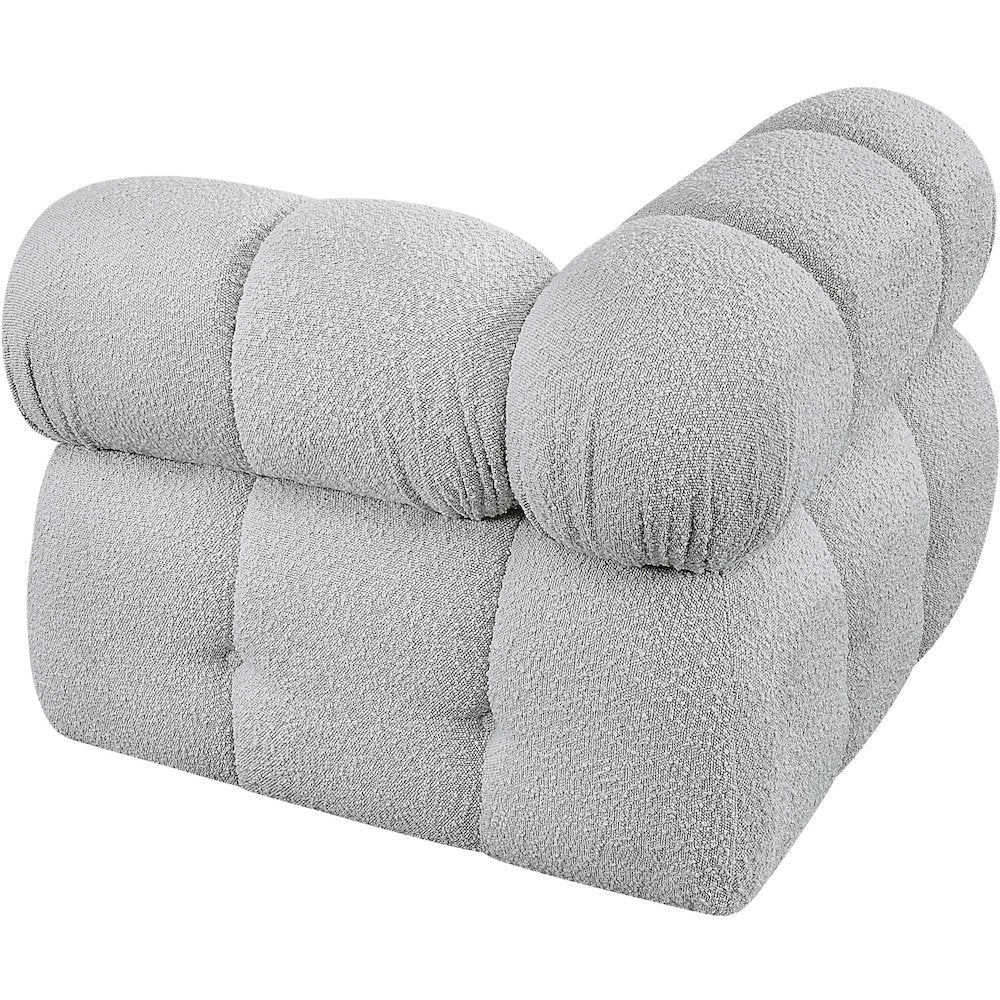 Ames Grey Boucle Fabric Corner