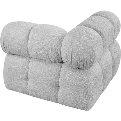 Ames Grey Boucle Fabric Corner