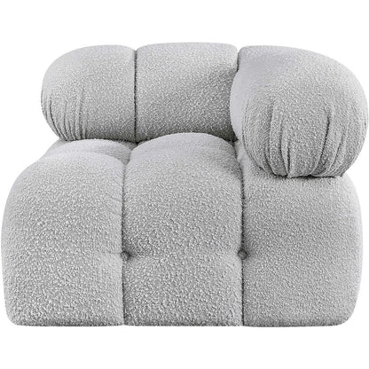 Ames Grey Boucle Fabric Corner