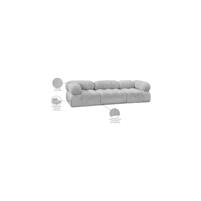Ames Grey Boucle Fabric Modular Sofa
