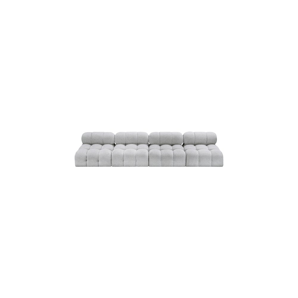 Ames Grey Boucle Fabric Modular Sofa