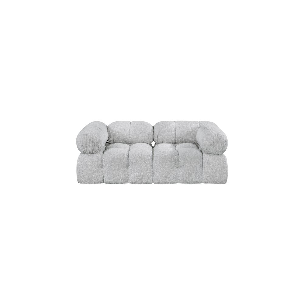Ames Grey Boucle Fabric Modular Sofa
