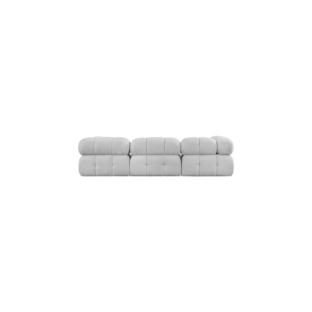 Ames Grey Boucle Fabric Modular Sectional