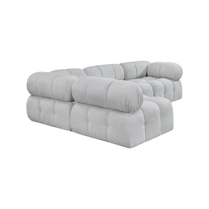 Ames Grey Boucle Fabric Modular Sectional