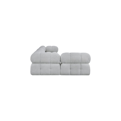Ames Grey Boucle Fabric Modular Sectional