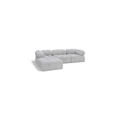 Ames Grey Boucle Fabric Modular Sectional