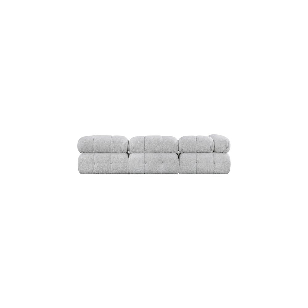 Ames Grey Boucle Fabric Modular Sectional
