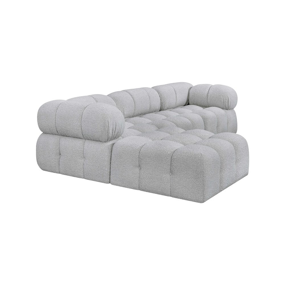 Ames Grey Boucle Fabric Modular Sectional