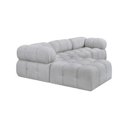 Ames Grey Boucle Fabric Modular Sectional