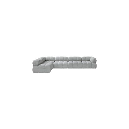 Ames Grey Boucle Fabric Modular Sectional