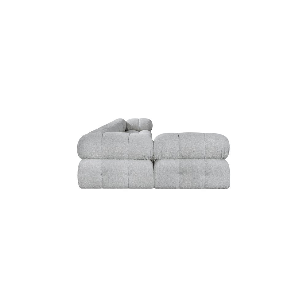 Ames Grey Boucle Fabric Modular Sectional