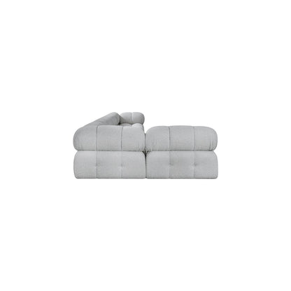Ames Grey Boucle Fabric Modular Sectional