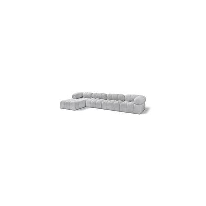 Ames Grey Boucle Fabric Modular Sectional