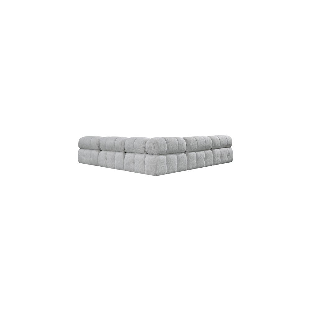 Ames Grey Boucle Fabric Modular Sectional