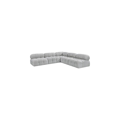 Ames Grey Boucle Fabric Modular Sectional