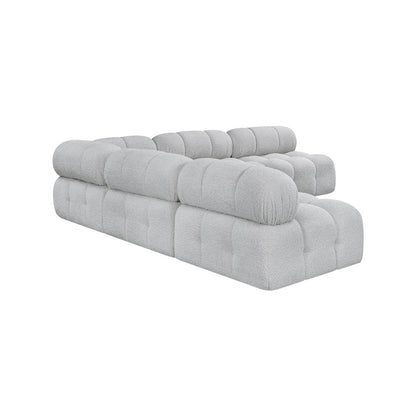 Ames Grey Boucle Fabric Modular Sectional