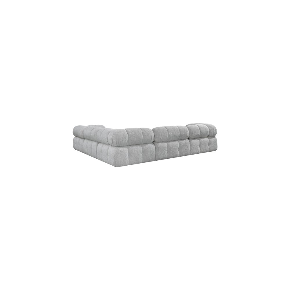 Ames Grey Boucle Fabric Modular Sectional