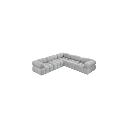 Ames Grey Boucle Fabric Modular Sectional