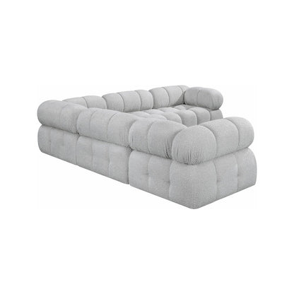 Ames Grey Boucle Fabric Modular Sectional