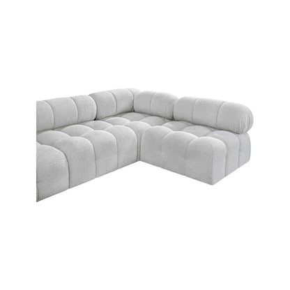 Ames Grey Boucle Fabric Modular Sectional