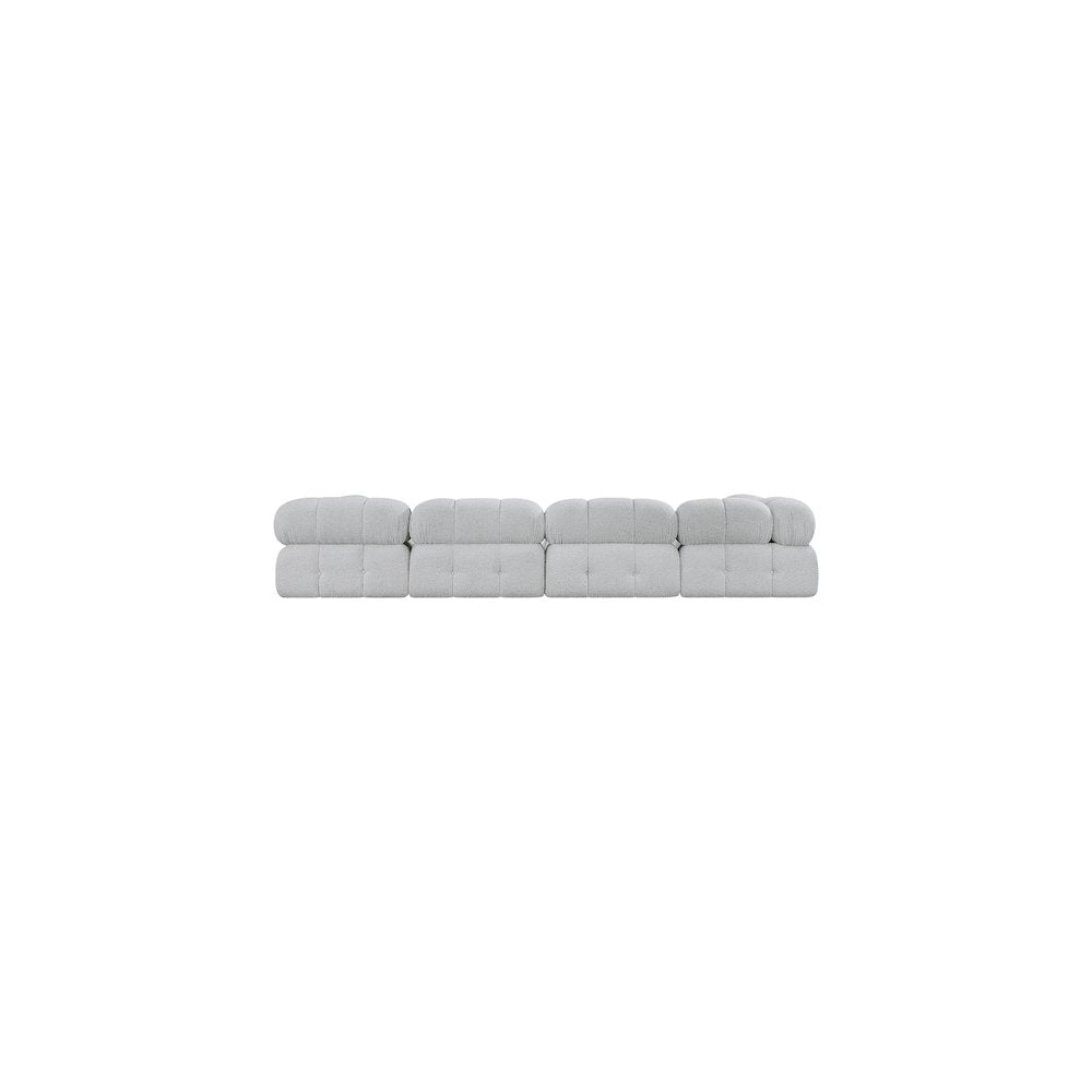 Ames Grey Boucle Fabric Modular Sectional