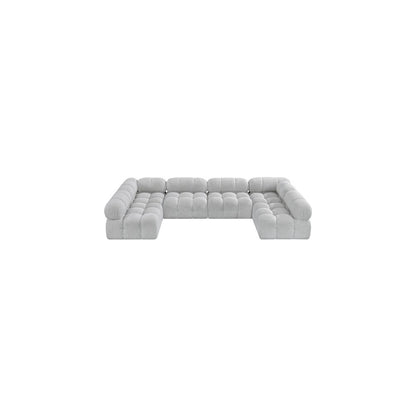 Ames Grey Boucle Fabric Modular Sectional