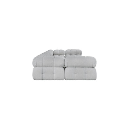 Ames Grey Boucle Fabric Modular Sectional