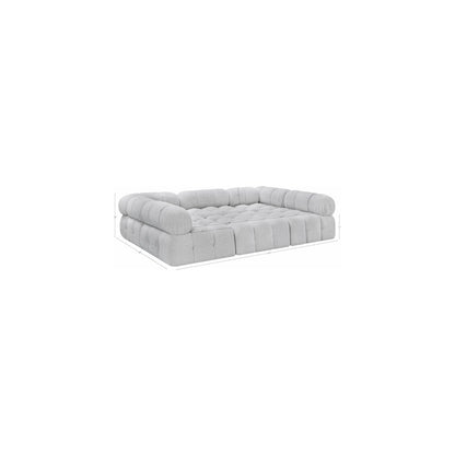 Ames Grey Boucle Fabric Modular Sectional