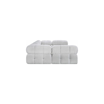 Ames Grey Boucle Fabric Modular Sectional