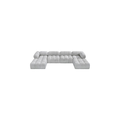 Ames Grey Boucle Fabric Modular Sectional