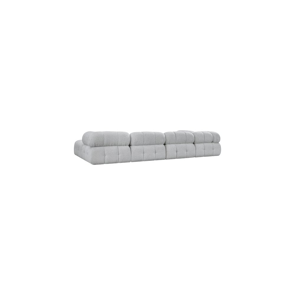 Ames Grey Boucle Fabric Modular Sectional