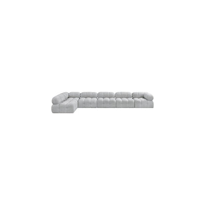 Ames Grey Boucle Fabric Modular Sectional