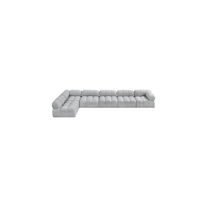 Ames Grey Boucle Fabric Modular Sectional