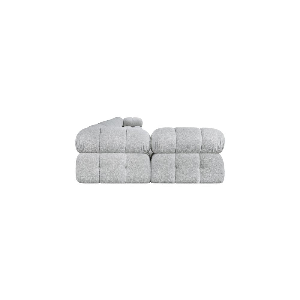Ames Grey Boucle Fabric Modular Sectional