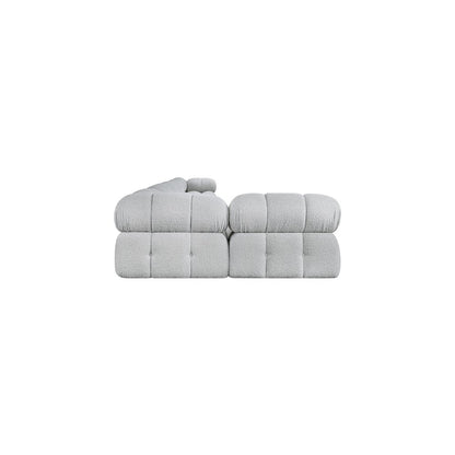 Ames Grey Boucle Fabric Modular Sectional