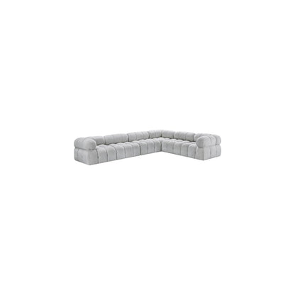 Ames Grey Boucle Fabric Modular Sectional