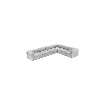 Ames Grey Boucle Fabric Modular Sectional