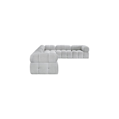 Ames Grey Boucle Fabric Modular Sectional