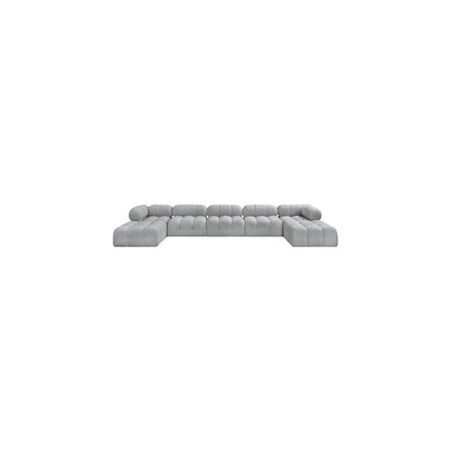 Ames Grey Boucle Fabric Modular Sectional