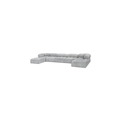 Ames Grey Boucle Fabric Modular Sectional