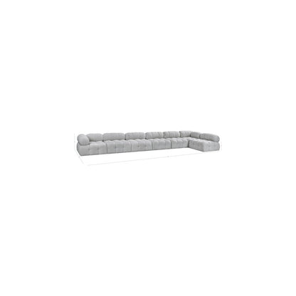 Ames Grey Boucle Fabric Modular Sectional
