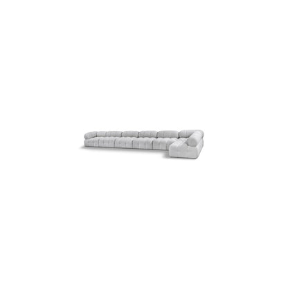 Ames Grey Boucle Fabric Modular Sectional