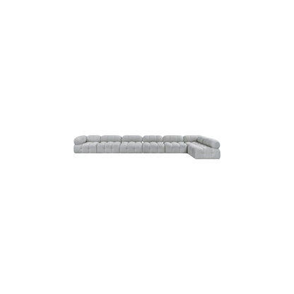 Ames Grey Boucle Fabric Modular Sectional