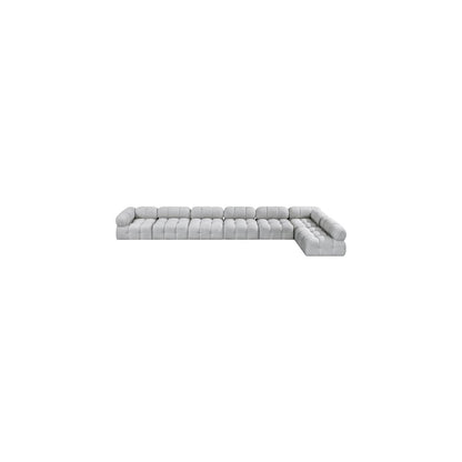 Ames Grey Boucle Fabric Modular Sectional