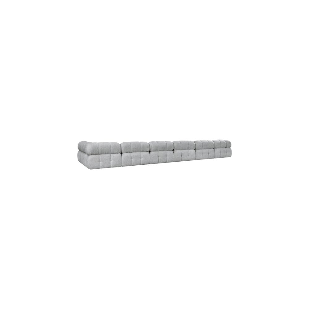 Ames Grey Boucle Fabric Modular Sectional