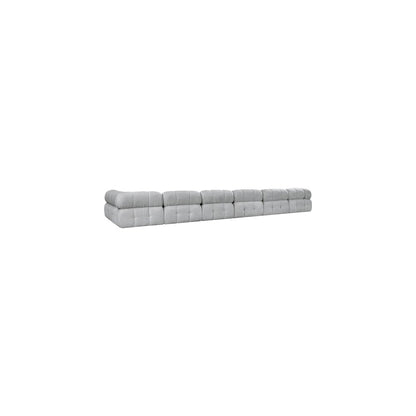 Ames Grey Boucle Fabric Modular Sectional
