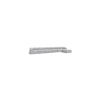 Ames Grey Boucle Fabric Modular Sectional